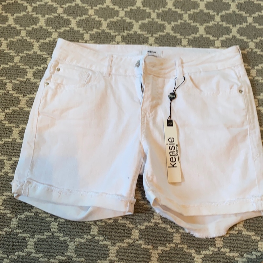 White mom shorts